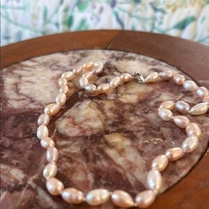 Elegant Pink Pearl Necklace